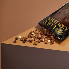 Texture shot of organic rolled oats in Love Crunch granola.