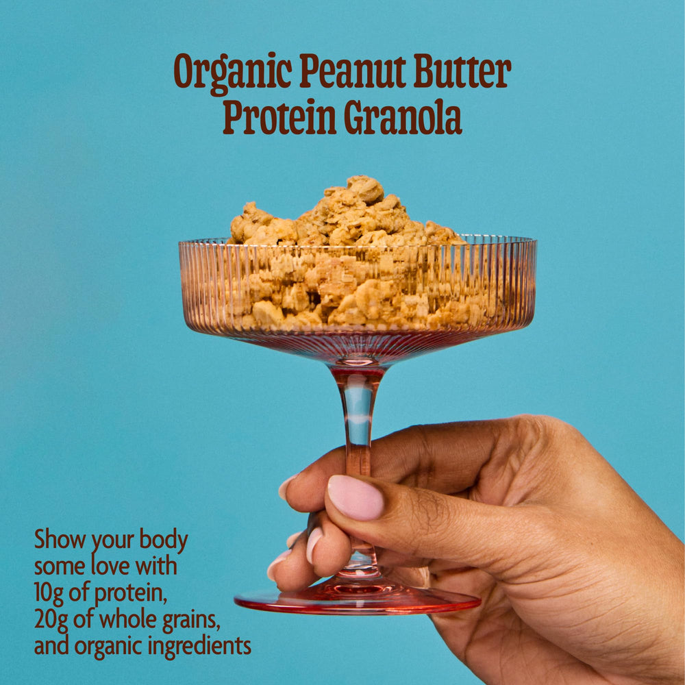 Love Crunch USDA Organic and Non-GMO labels visible on packaging.