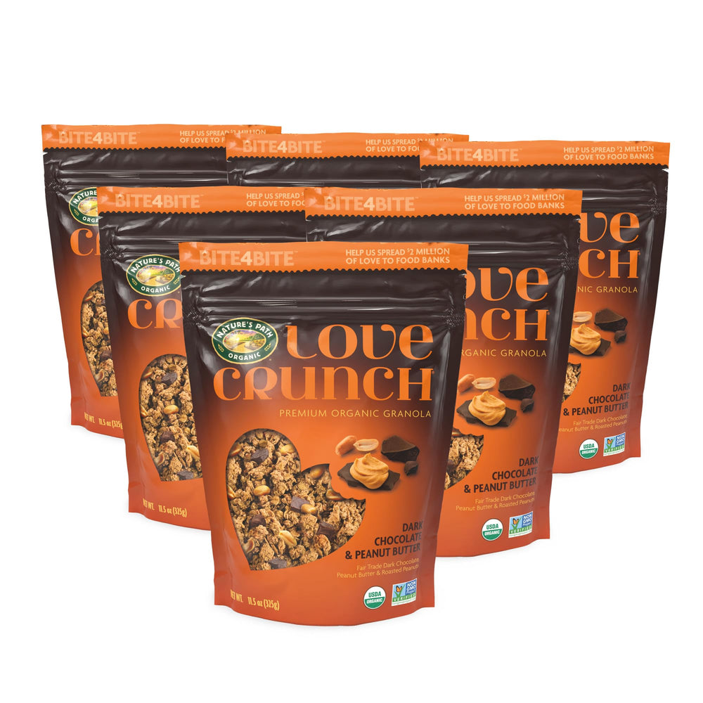 Love Crunch whole grains oats and sea salt shot for energy and crunch.