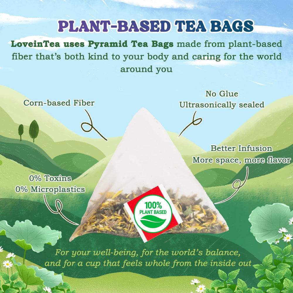 LoveinTea Nighty Night label detail—certified Vietnamese Highland herbs.