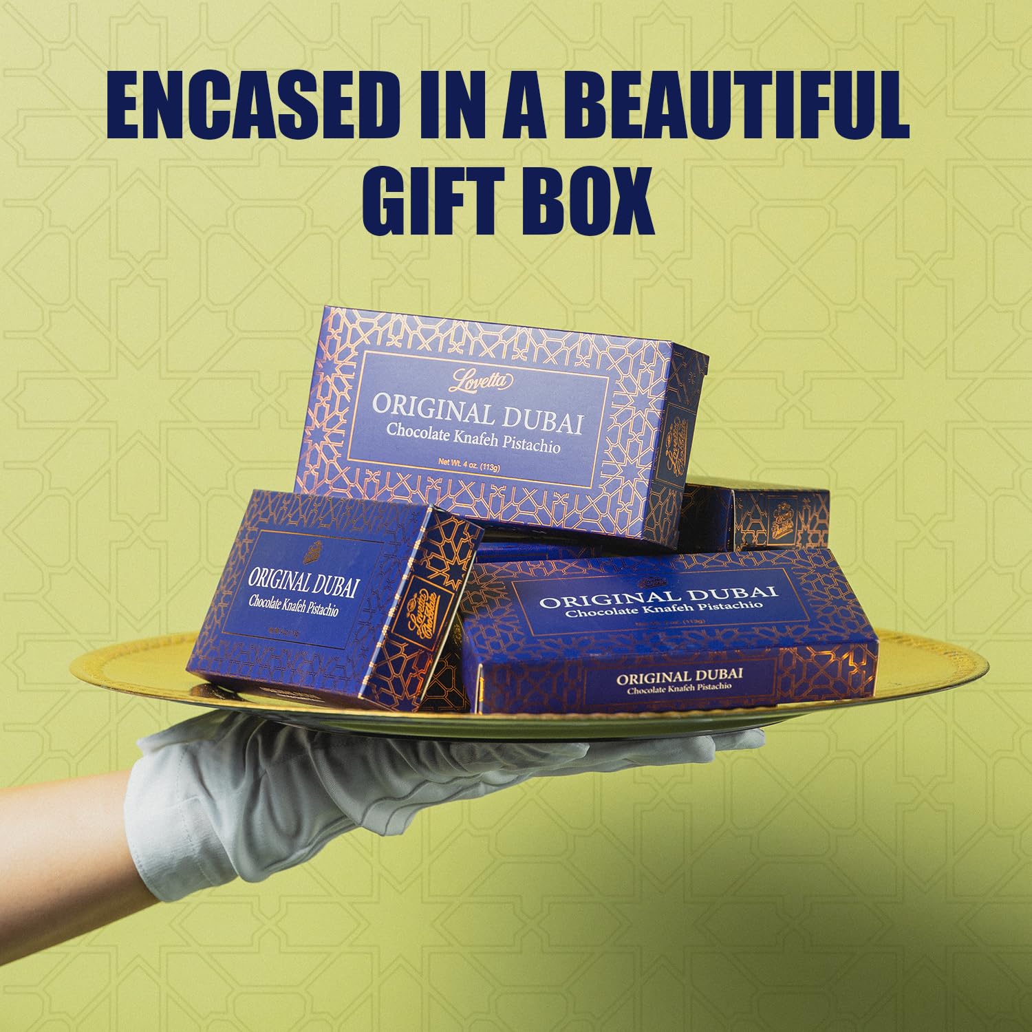 Lovetta Dubai Milk Chocolate Bar individually wrapped for freshness on the go