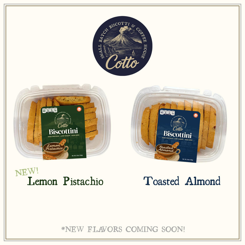 LOWCARB AVENUE Shelf-stable biscottini jar ready for pantry snacking.
