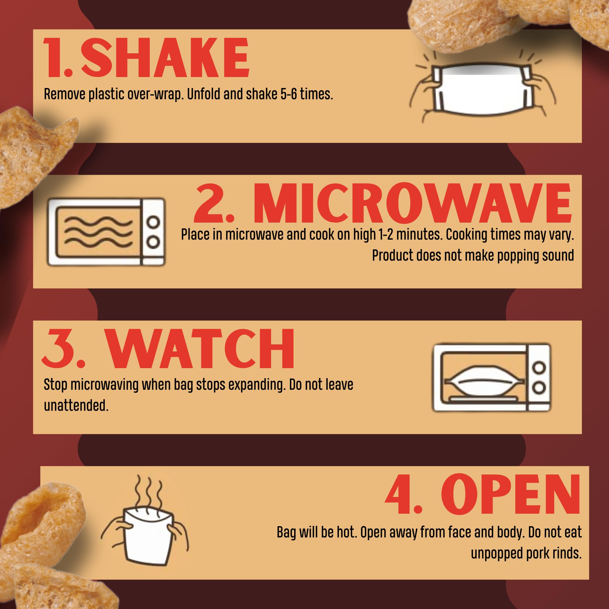 Lowrey's Bacon Curls bag close-up highlights original flavor and portion size