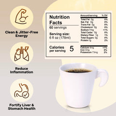 LRLA Mushroom coffee cup pour highlighting rich aroma and potential focus during the day.