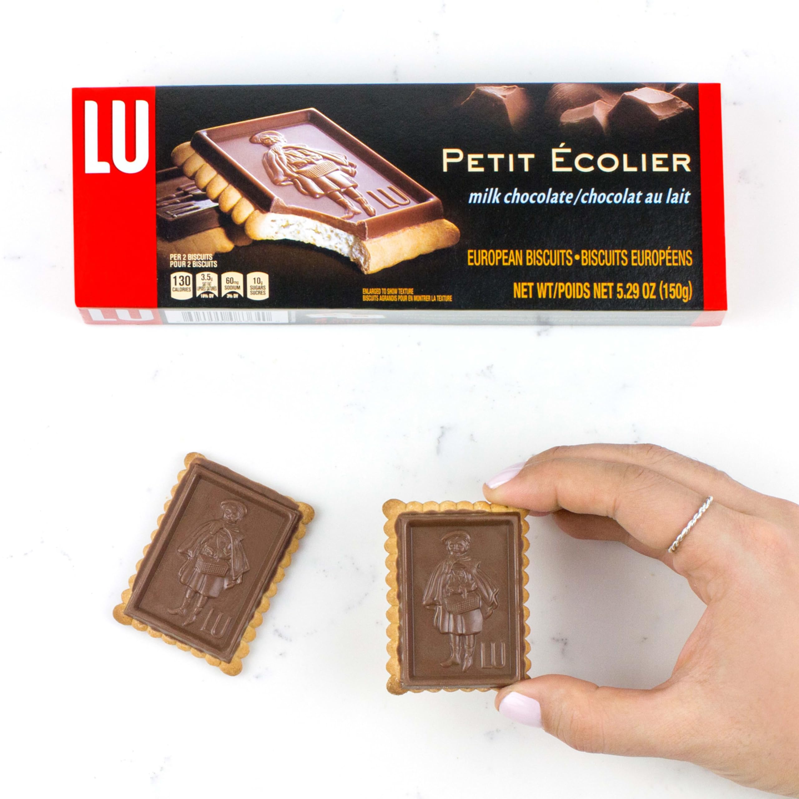 French butter biscuit base paired with glossy chocolate in LU cookies
