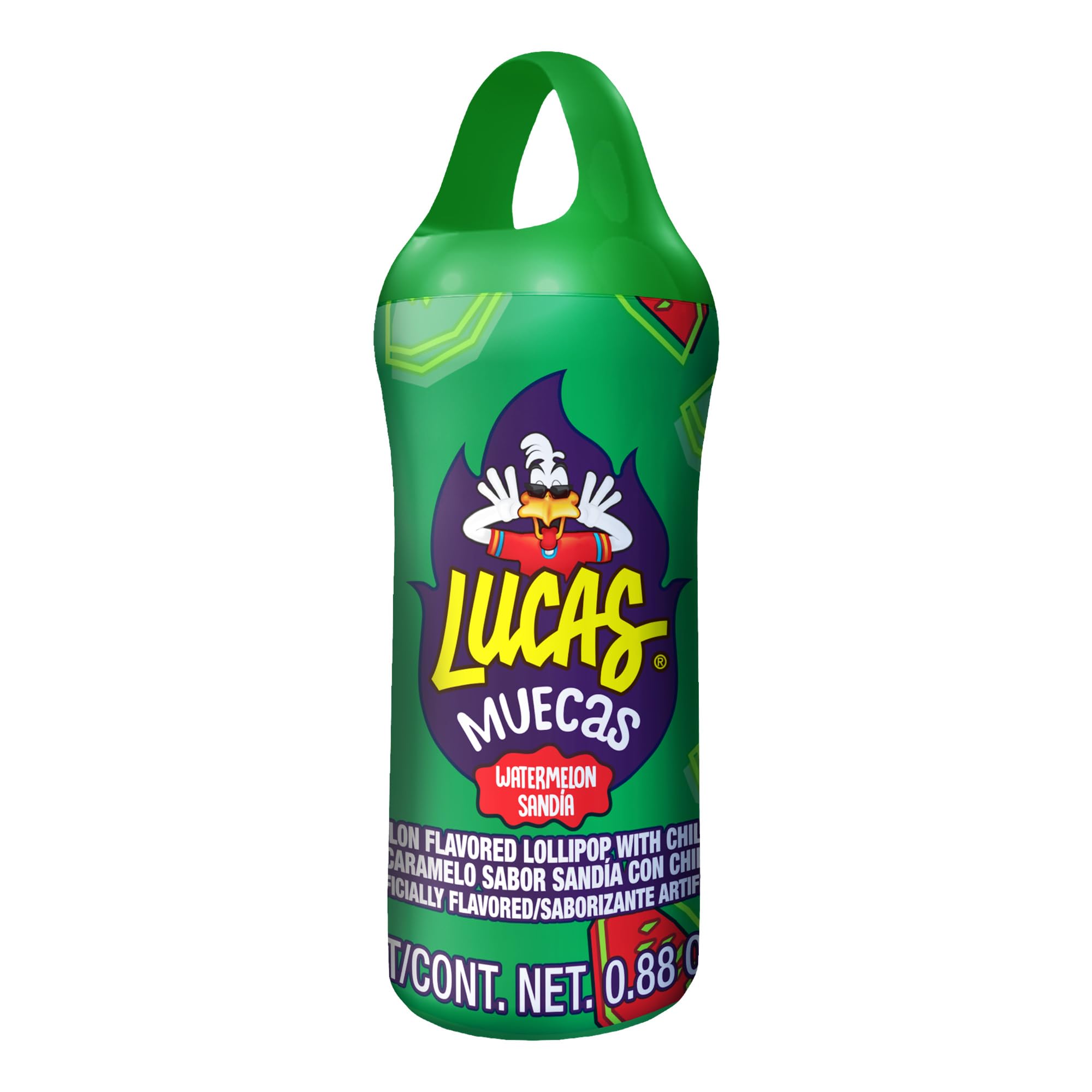 Lucas Muecas 10-piece pack back view; value pack for celebrations and sharing.