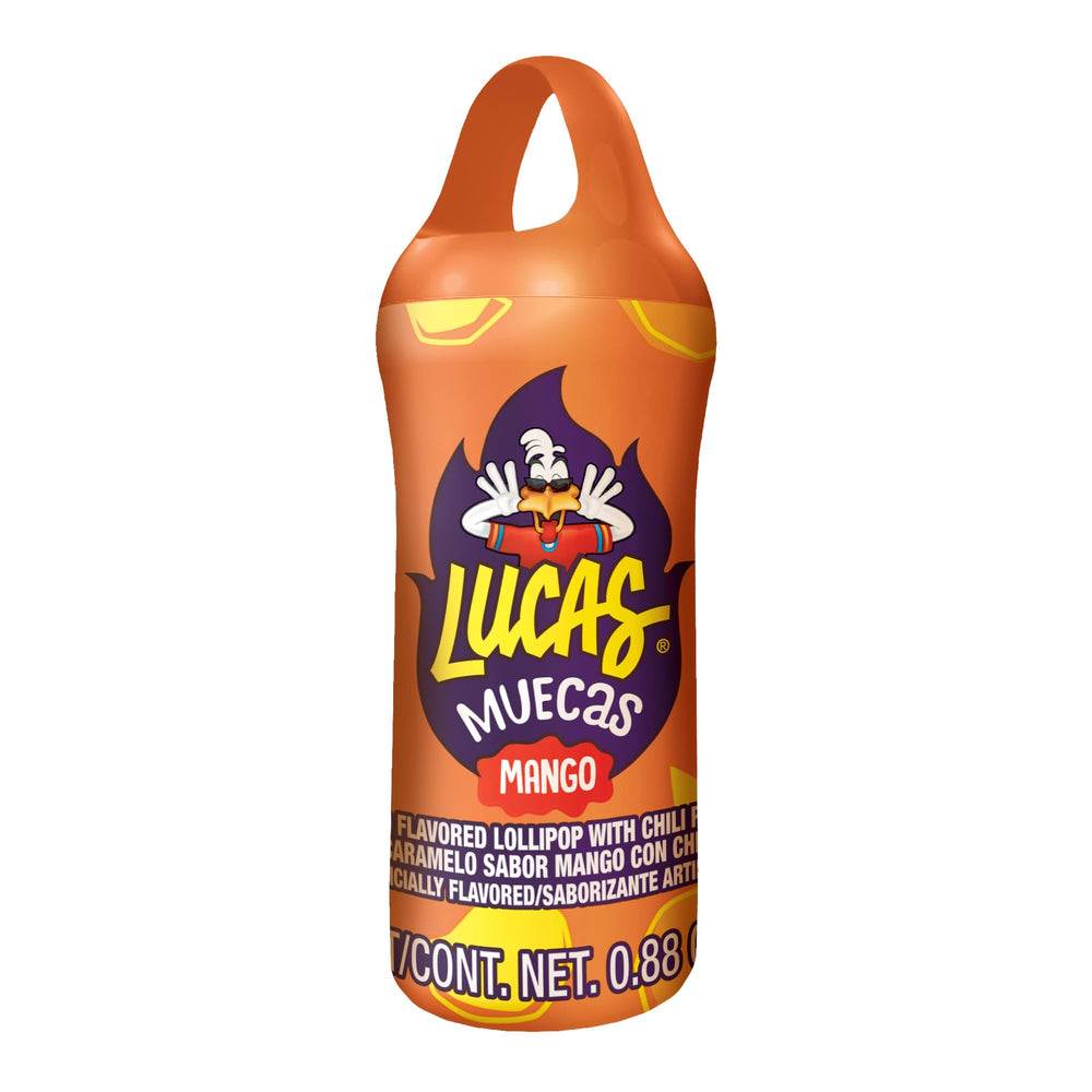 Lucas Muecas Mango Lollipop multi-pack ideal for parties and sharing.