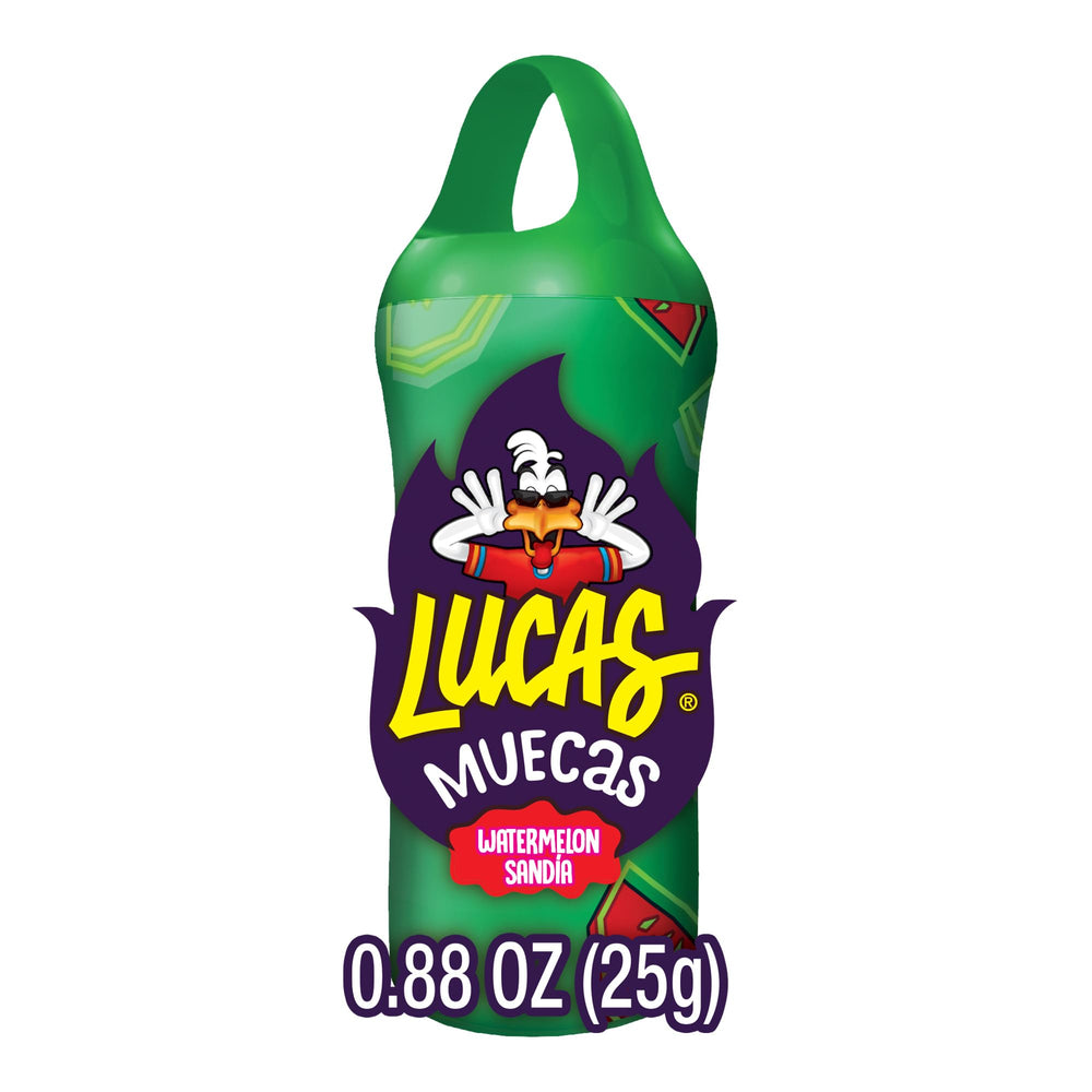 Lucas Muecas wrapped lollipops on shelf; grab-and-go snack option for kids.