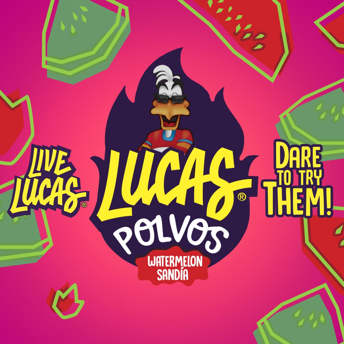 Lucas Powder Watermelon Candy portable snack for on-the-go.