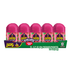Lucas Powder Watermelon Candy package with 10-piece set for treats.