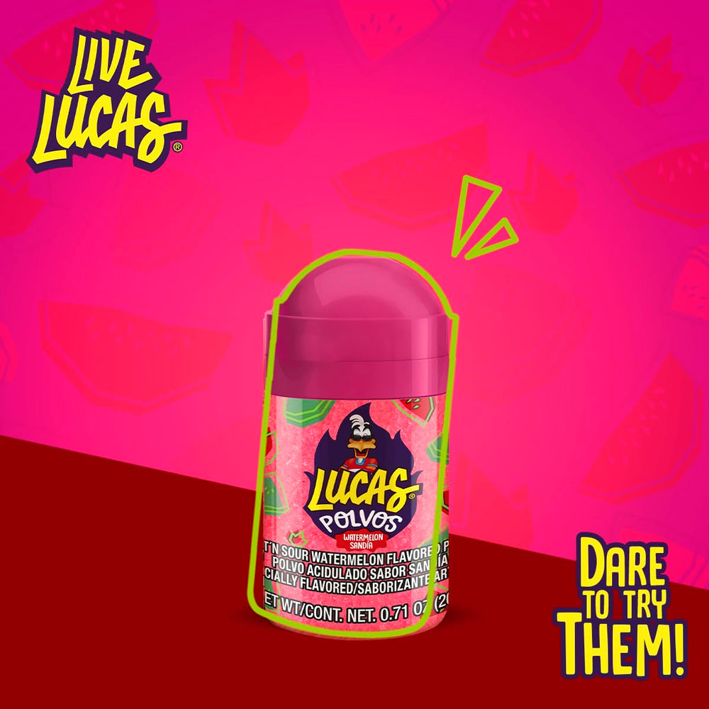 Lucas Powder Watermelon Candy on party table for treats.
