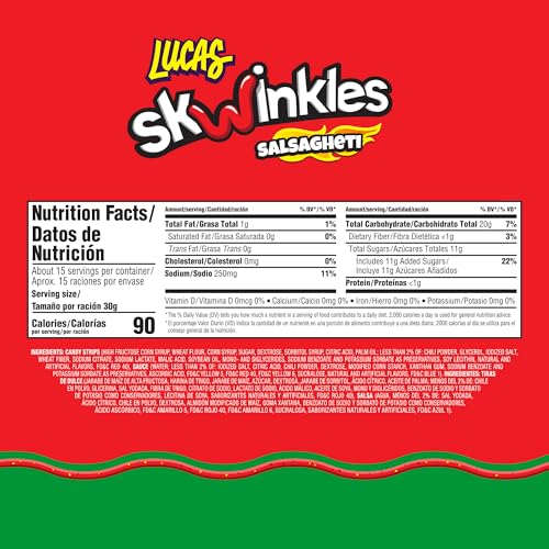 Lucas Salsagheti king-size pack perfect for party favors and piñatas.