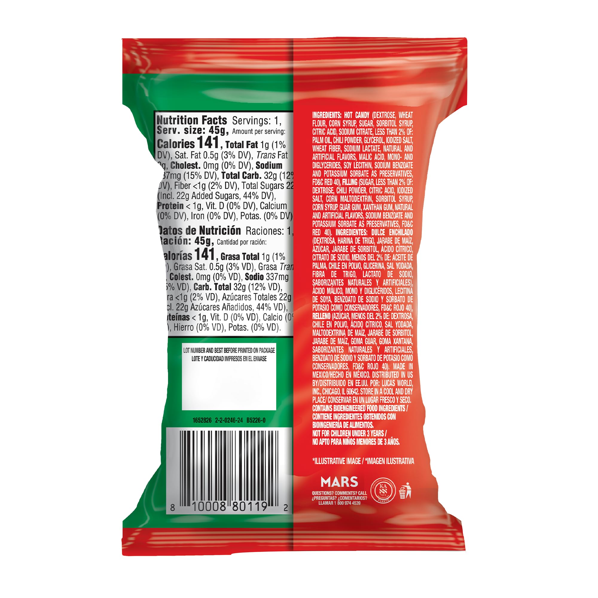 Individual Lucas Skwinkles with spicy powder for zing.