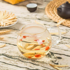 Lucentis astragalus tea slices close-up reveals natural texture.