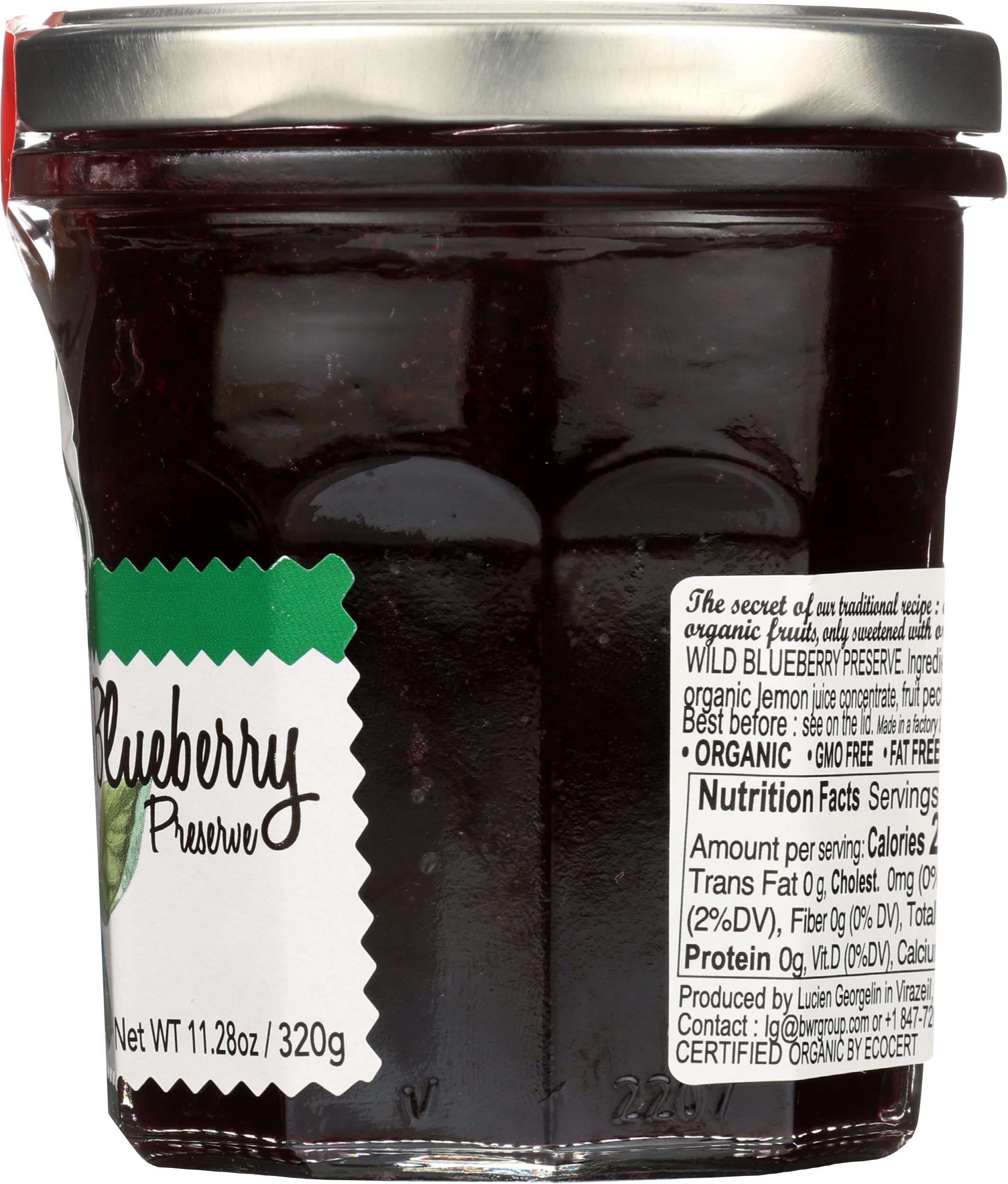 LUCIEN GEORGELIN Organic certification stamp on lid signaling quality.