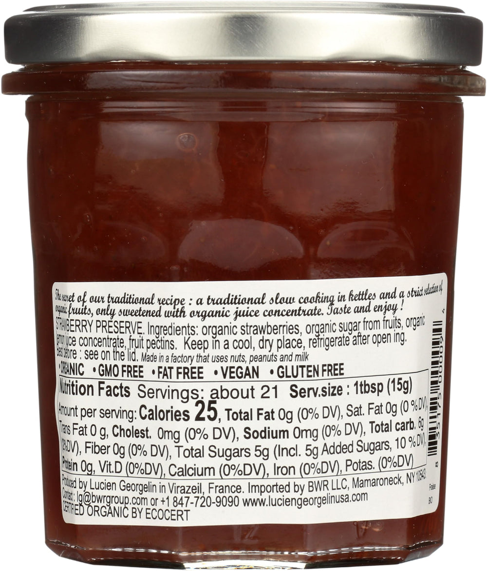 LUCIEN GEORGELIN organic strawberry fruit spread on toast, bright start to the day