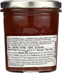 LUCIEN GEORGELIN organic strawberry fruit spread on toast, bright start to the day