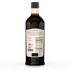 Lucini EVOO bottle pour highlighting easy drizzle and sauté use.