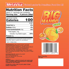 Luckycare MetaVita mango gummy inner chewy center after peeling