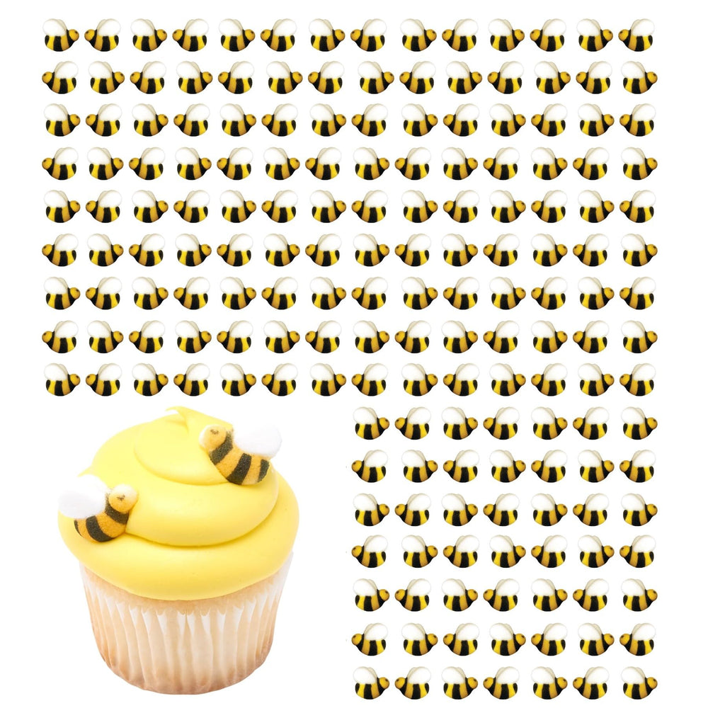 Lucks Dec-Ons Bumble Bees topper closeup for elegant cake decoration.