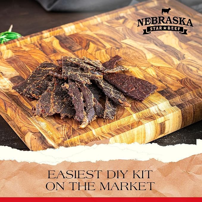 Lucky Beef Jerky DIY seasoning kit shows four flavors for versatile home-made jerky