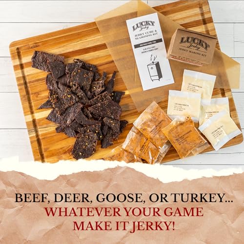 Lucky Beef Jerky venison and beef ready for seasoning