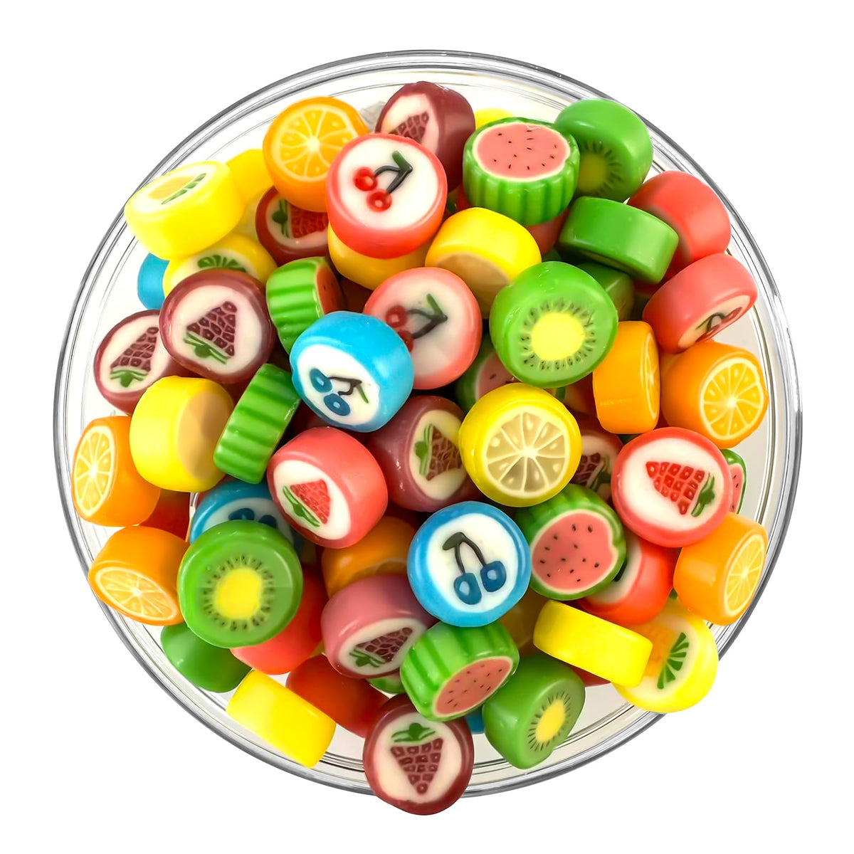 Lucky Boys Fruit Slices Candy pack in assorted colors for sharing.
