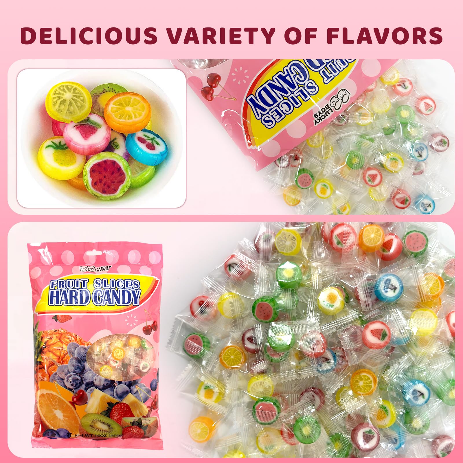Lucky Boys Fruit Slices displayed as a colorful party buffet centerpiece.