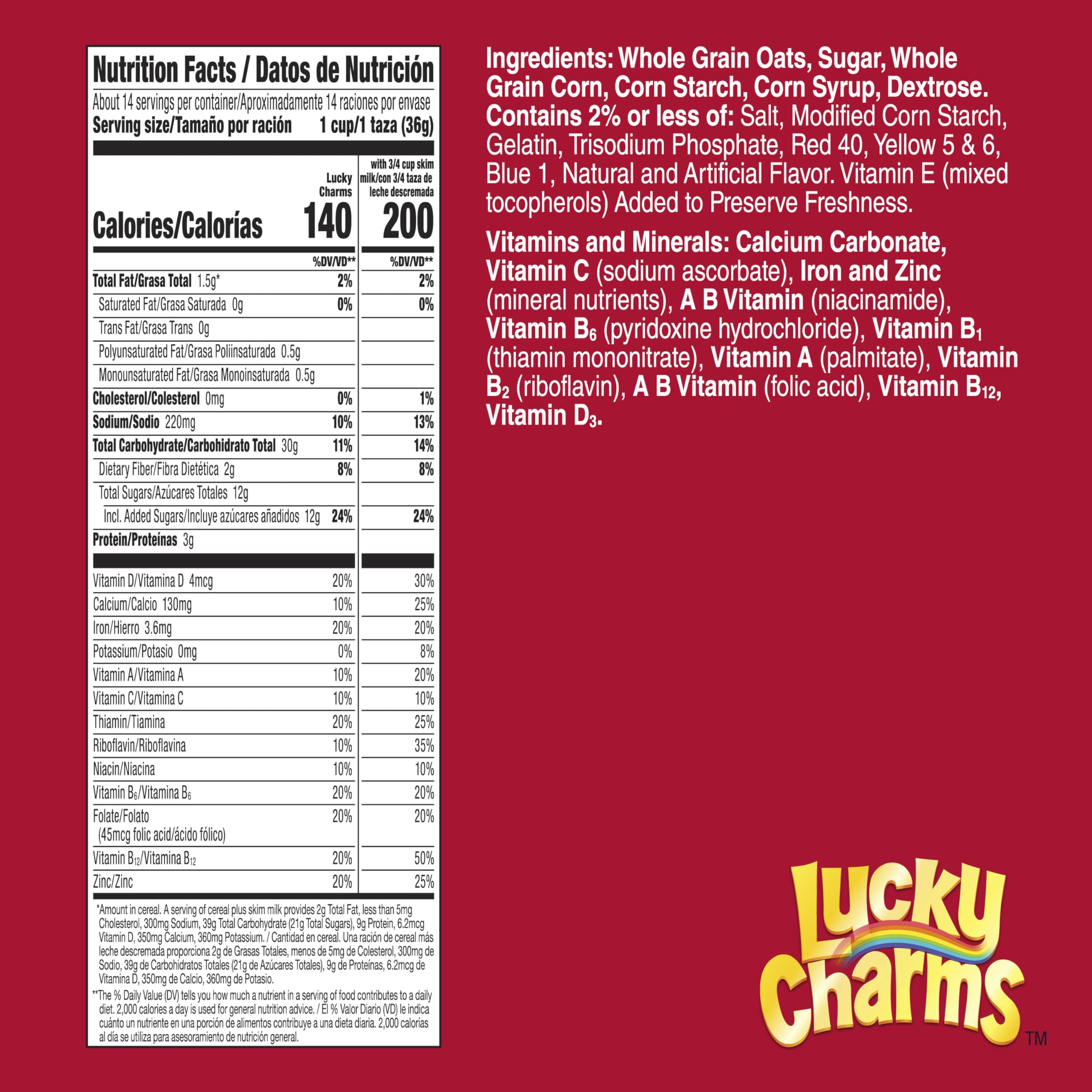Lucky Charms gluten free cereal bowl with marshmallows for a fun snack.