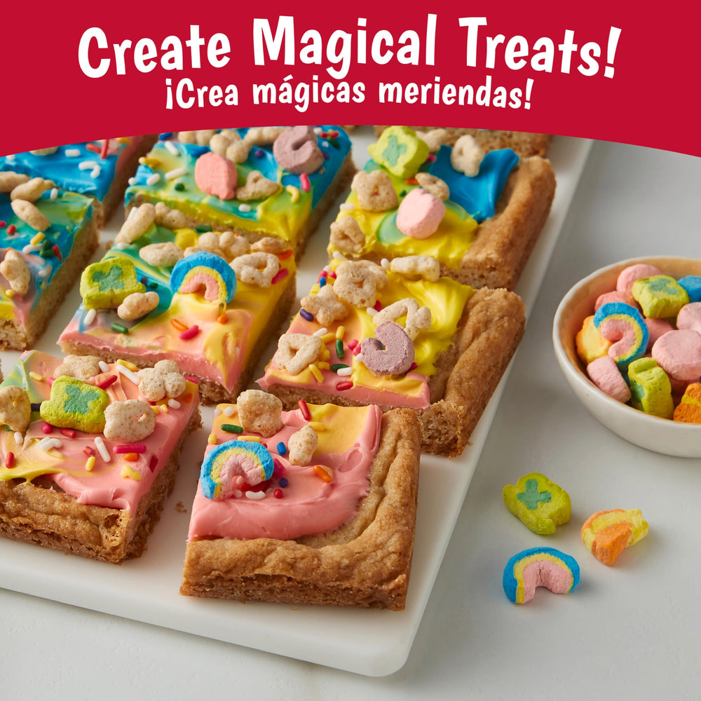 Lucky Charms milk-soaked cereal with colorful marshmallows