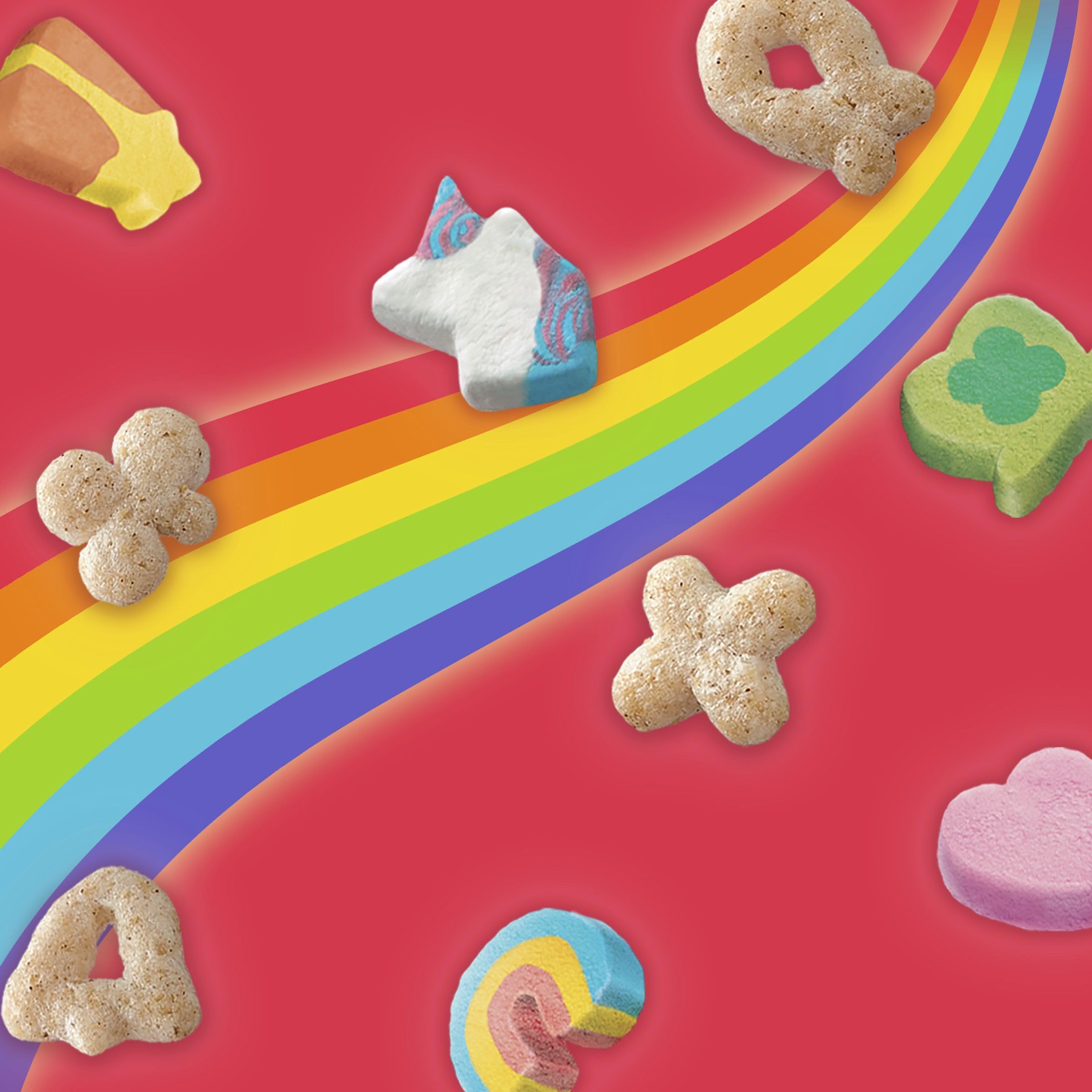 Lucky Charms Treat Bars packaging open, showing multiple bars per pack.