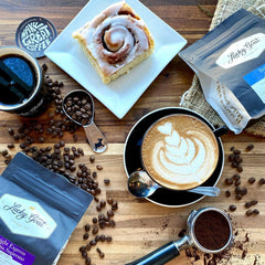 Lucky Goat flavored decaf coffee Southern Pecan delivers smooth, caffeine-free flavor