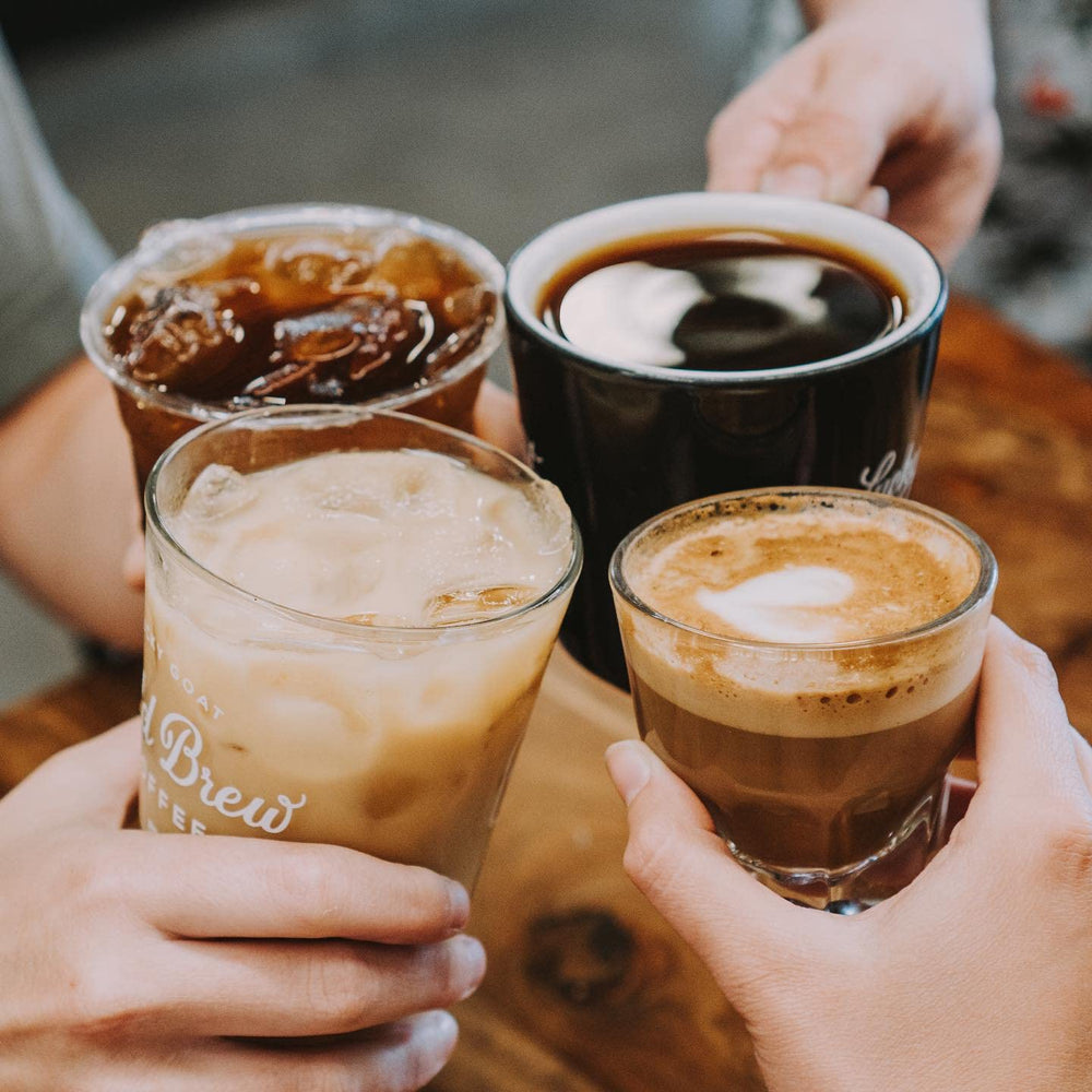 Lucky Goat fresh roasted Tallahassee coffee with caramel and brown sugar hints