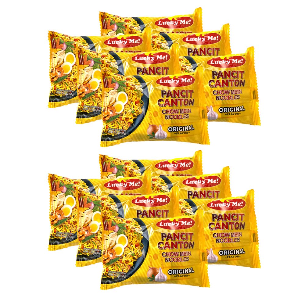 Lucky Me Pancit Canton Original packaging highlights quick, flavorful meals.