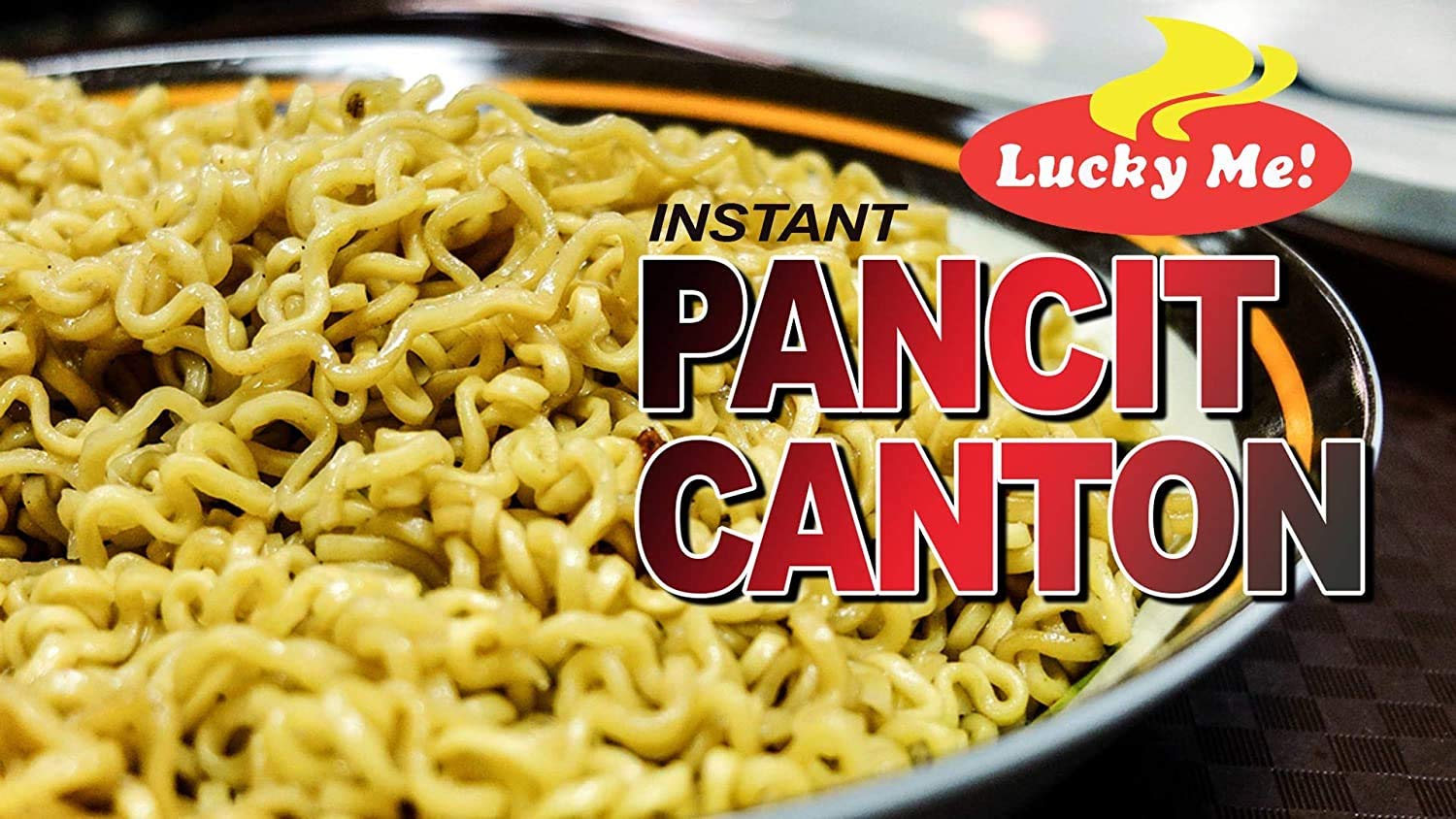 Lucky Me Pancit Canton variety display shows 30-pack value.