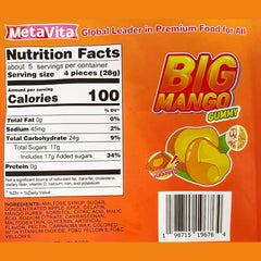Luckycare MetaVita chewy mango-peach center after peeling