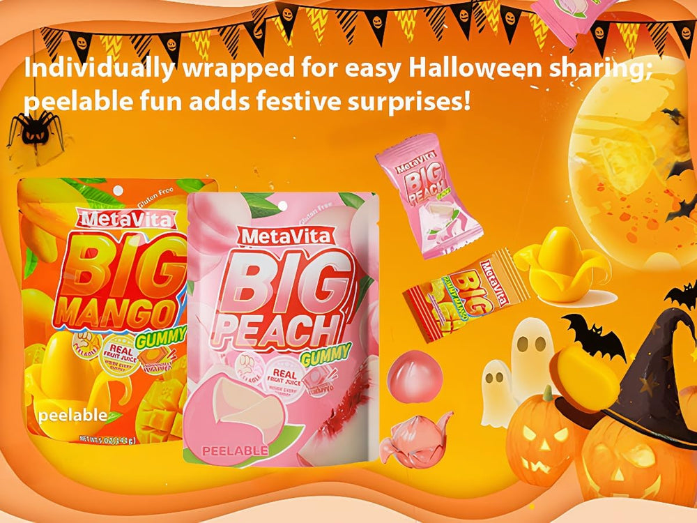 Luckycare MetaVita Halloween-friendly mango-peach gummies for seasonal snacking