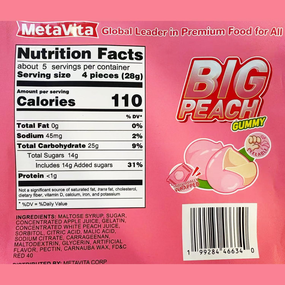 Luckycare MetaVita individually wrapped mango-peach candies for easy sharing
