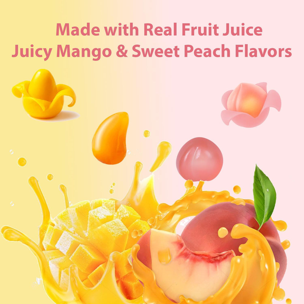 Luckycare MetaVita two-pack mango-peach treats, ideal for gatherings