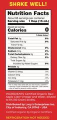 Lucy’s 34oz glass bottle close-up demonstrates premium packaging and freshness.