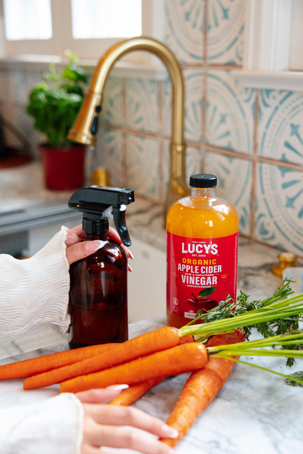 Lucy’s two-pack display conveys value and consistent performance.