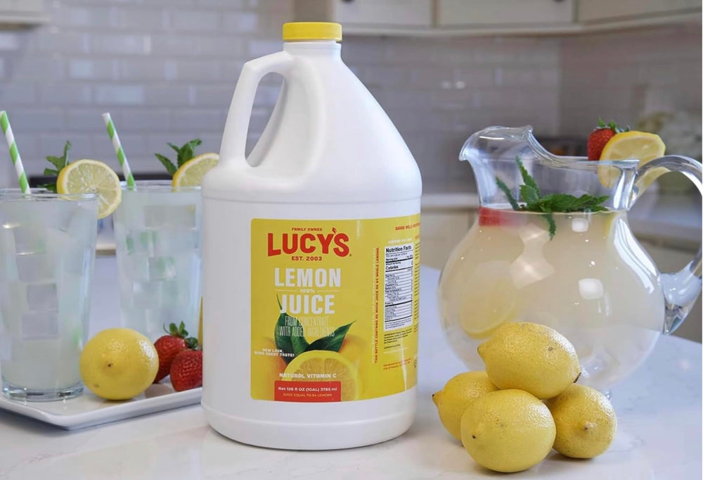 Lucys family-owned brand signature conveys tradition and trusted citrus quality.