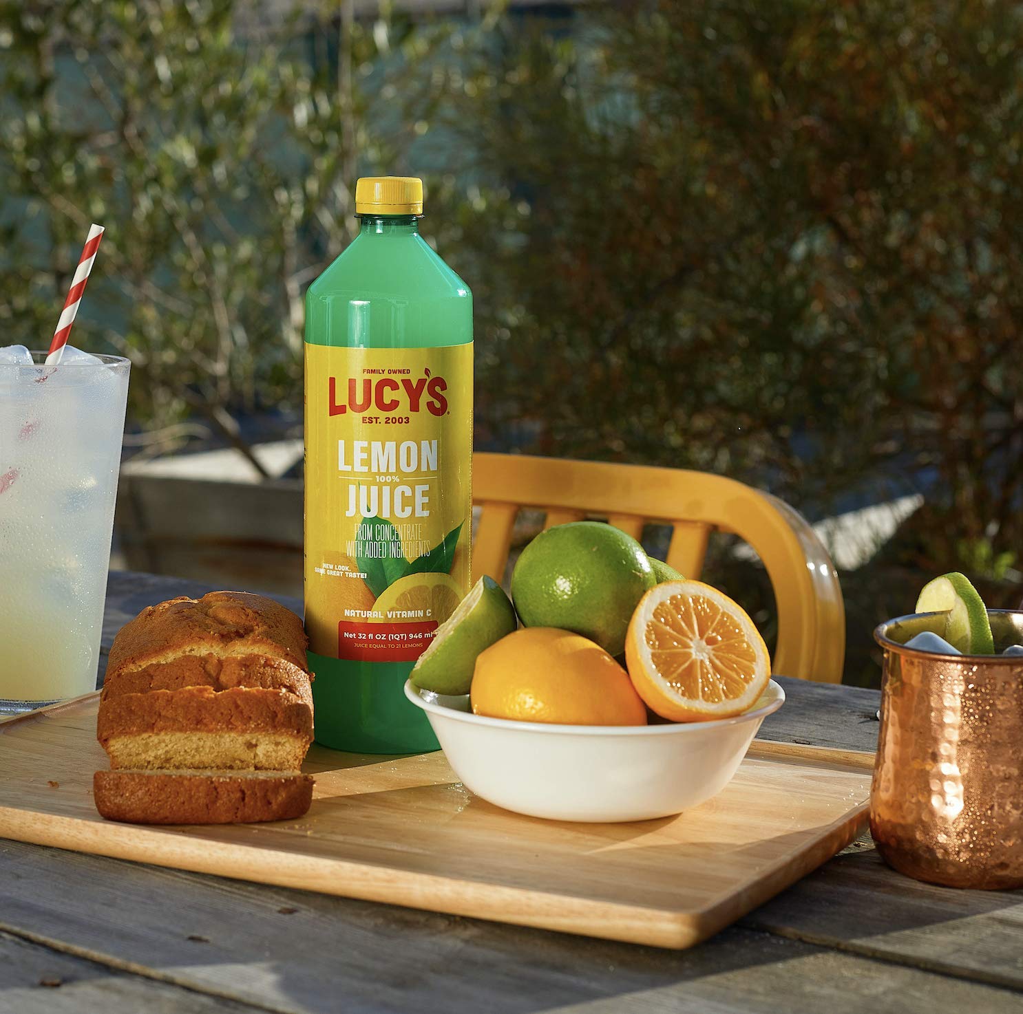 Lucy’s Lemon Juice 2-Pack citrus aroma hints at fresh flavor.