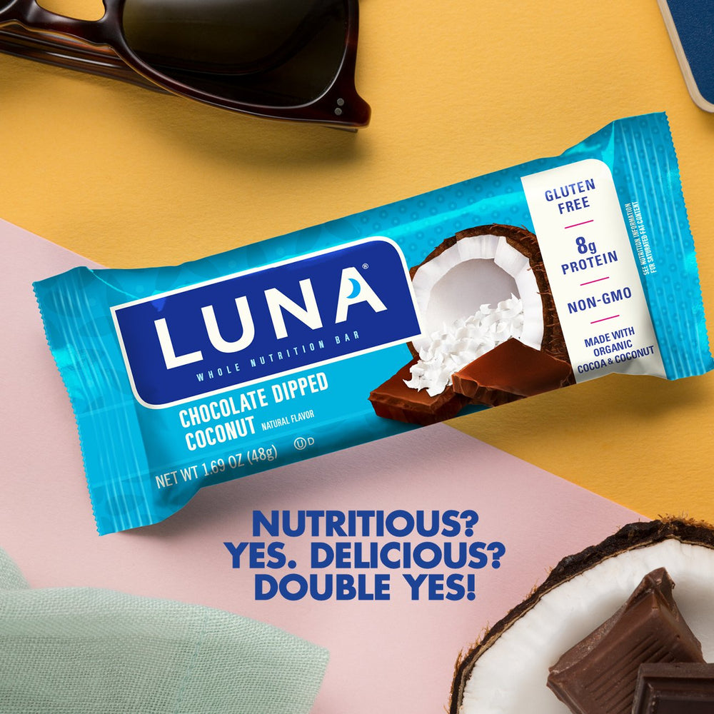 Luna Bar serving idea evokes a satisfying treat during the day.