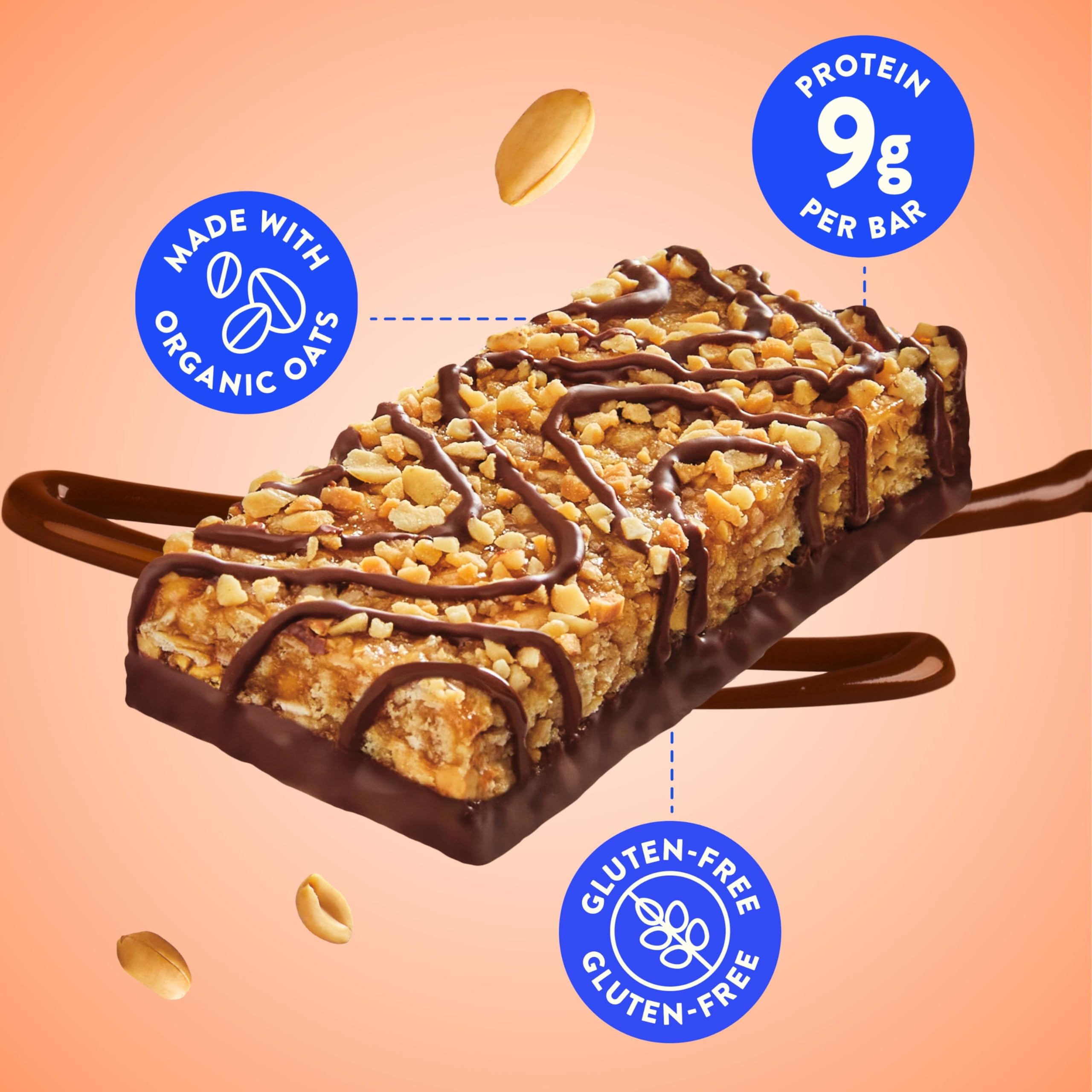 LUNA Nutz Over Chocolate ingredients highlight oats and plant proteins.