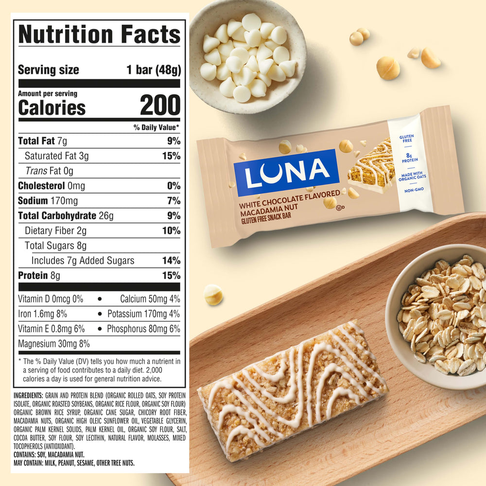 Luna Bar closeup-dip shows creamy coating and crispy texture.