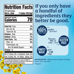Lundberg Organic Brown Rice Cakes Lightly Salted crisp-texture closeup for satisfying crunch