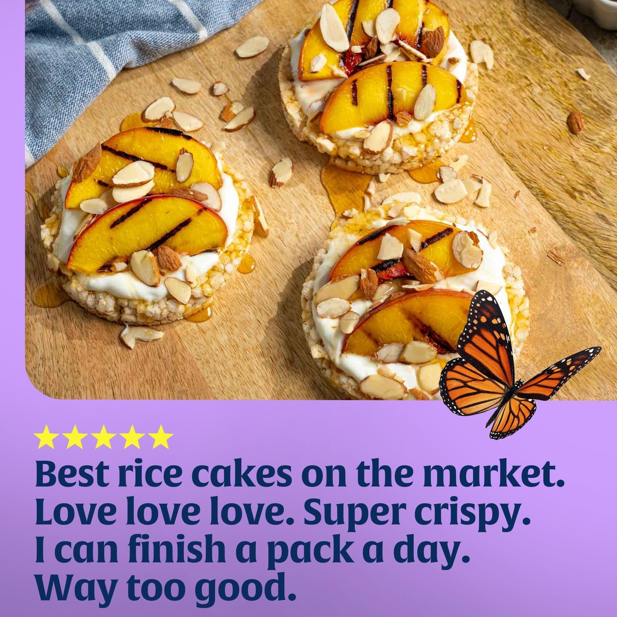 Lundberg pack shot on store shelf communicates a vegan-friendly option