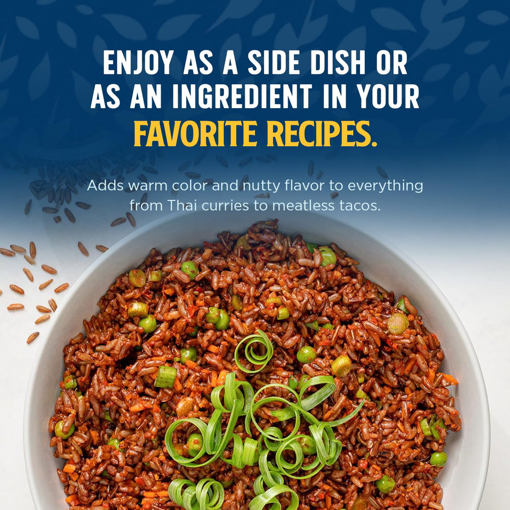 Lundberg Organic Red Jasmine Rice California farm banner highlighting sustainability
