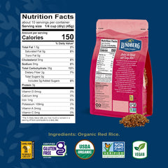 Lundberg Organic Red Jasmine Rice cooked fluffy bowl showing non-sticky texture